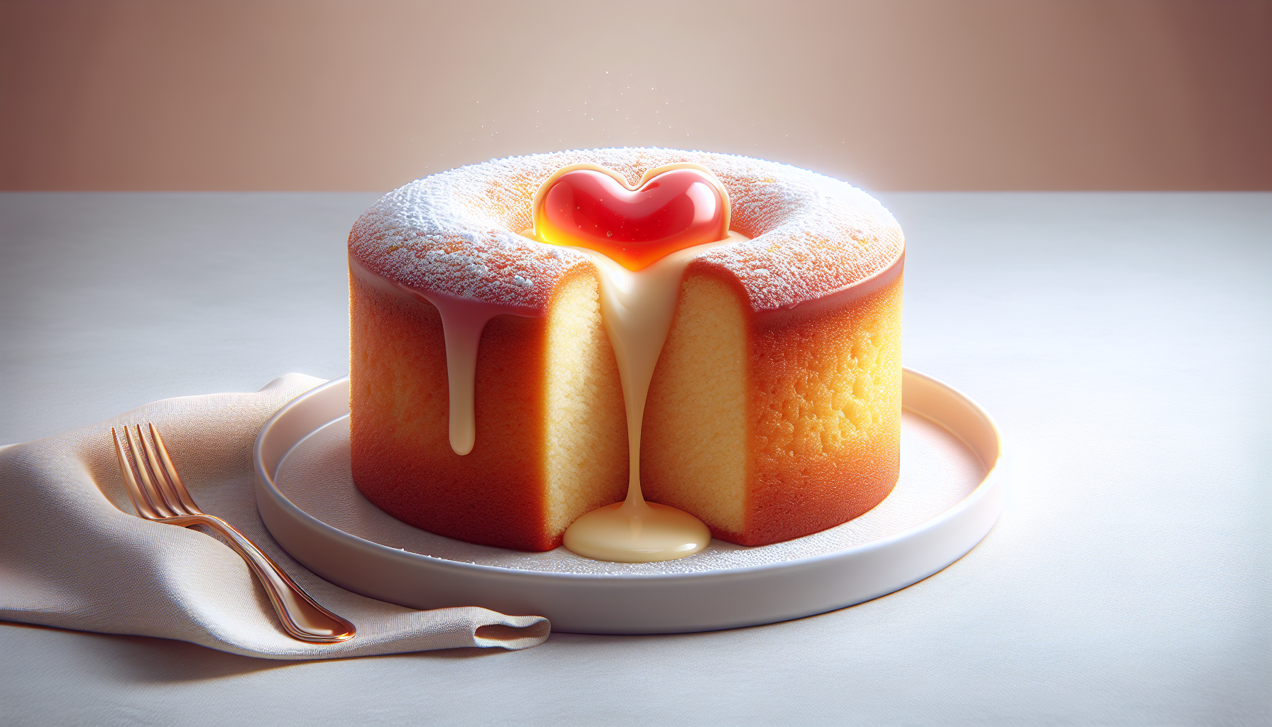 tortino con cuore caldo